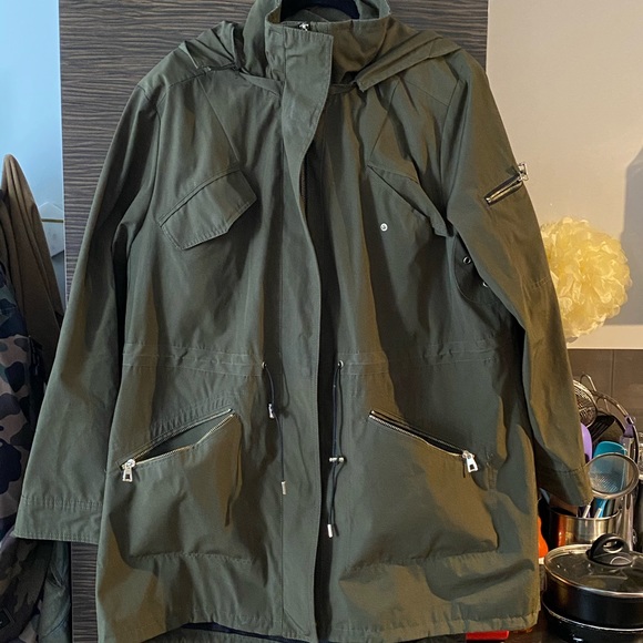 Vince Camuto khaki green rain jacket in size 1X - Picture 1 of 2